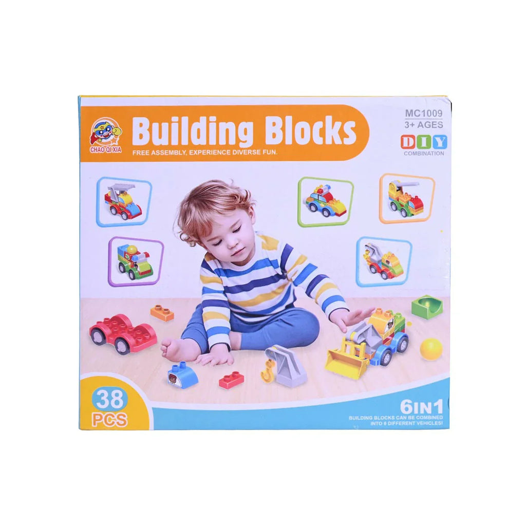 Picture of Creative 6-in-1 DIY Vehicle Building Blocks Set (38 Pcs) – Stimulates Imagination and Assembly Skills - by Raja Sahib Kids