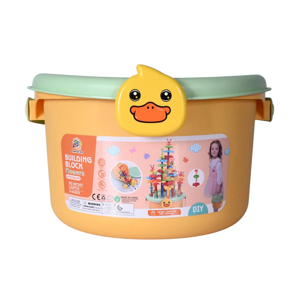 Picture of Building Block Flower Garden Bucket 142 Pcs - by Raja Sahib Kids