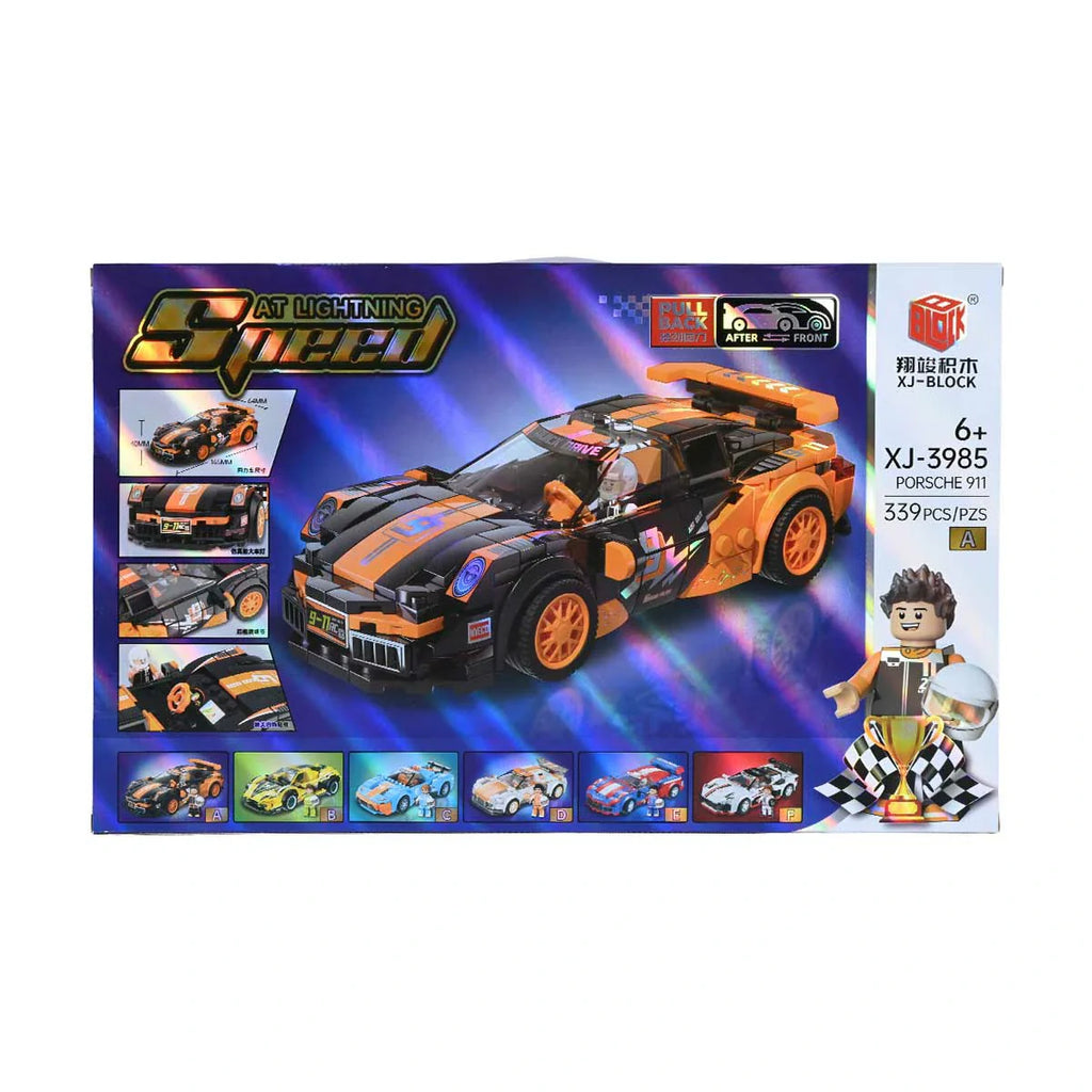 Picture of Lightning Speed Porsche 911 Block Building Set - by Raja Sahib Kids