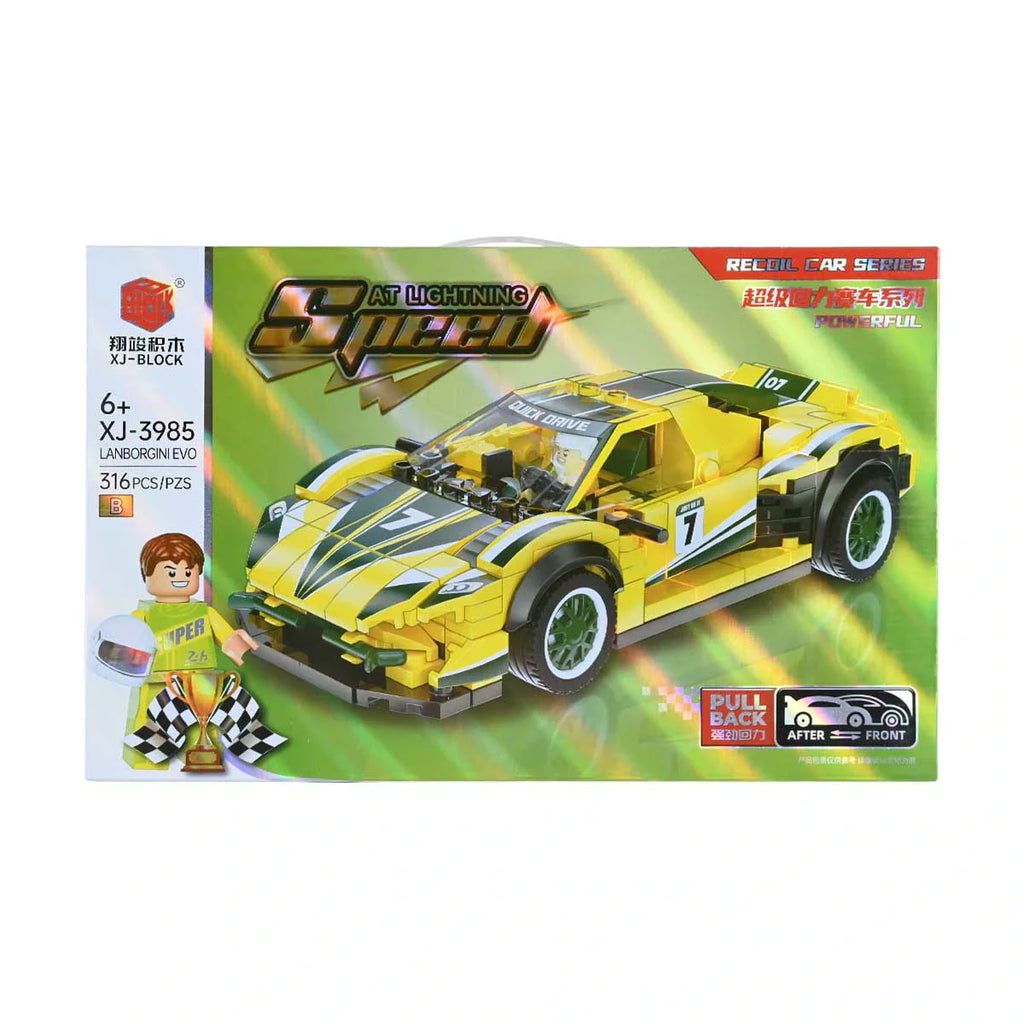 Picture of Lightning Speed Lamborghini EVO Block Building Set - by Raja Sahib Kids