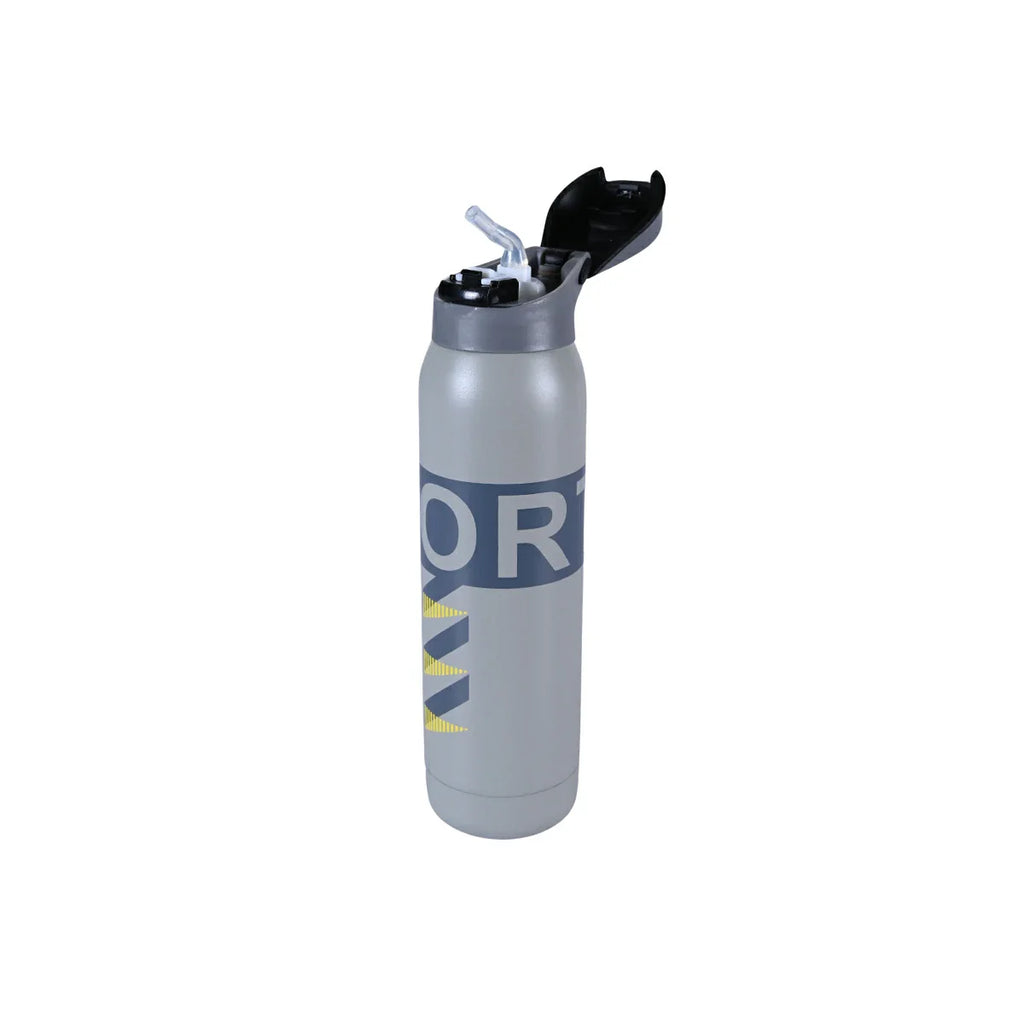 Picture of Gray "SPORT" Insulated Water Bottle with Straw 500ml - by Raja Sahib Kids