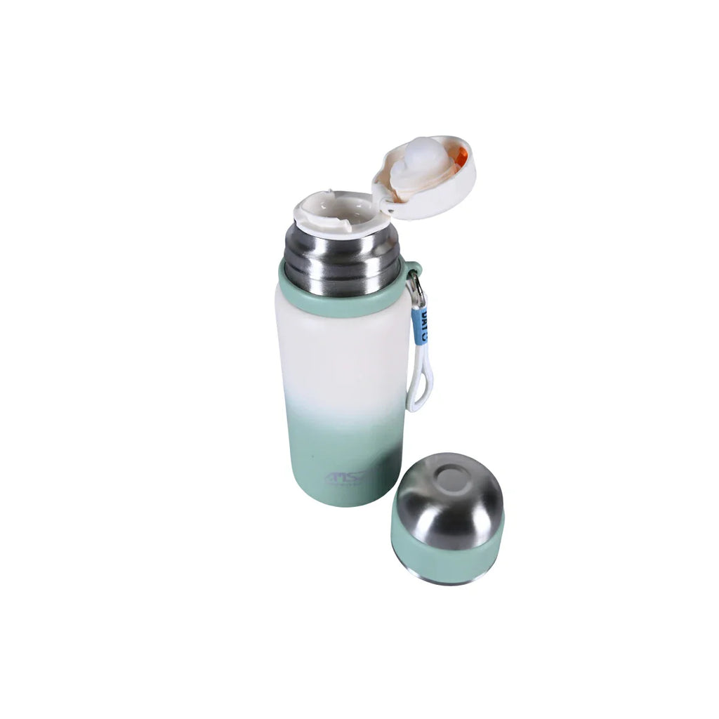 Picture of Green and White Gradient Insulated Bottle with Strap 600ml - by Raja Sahib Kids