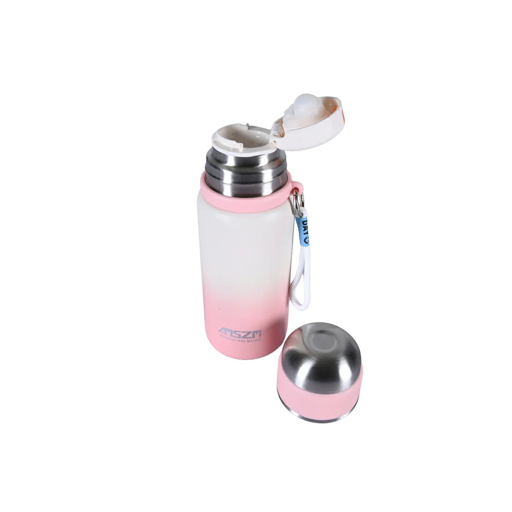 Picture of Pink and White Gradient Insulated Bottle with Strap 600ml - by Raja Sahib Kids