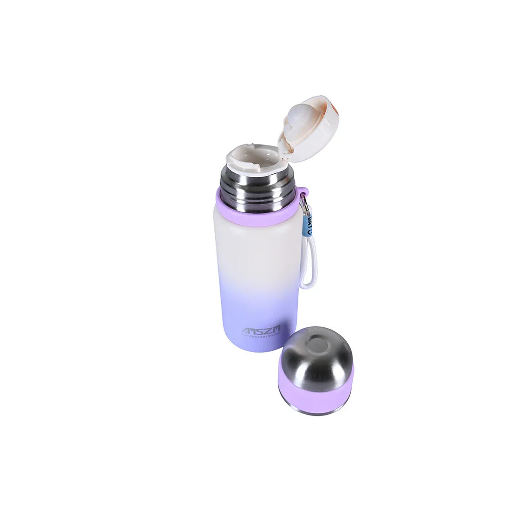 Picture of Lavender and White Gradient Insulated Bottle with Strap 600ml - by Raja Sahib Kids