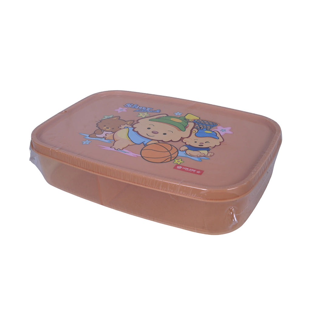 Picture of Lion Star Lunch Box For Kids - Brown - by Raja Sahib Kids