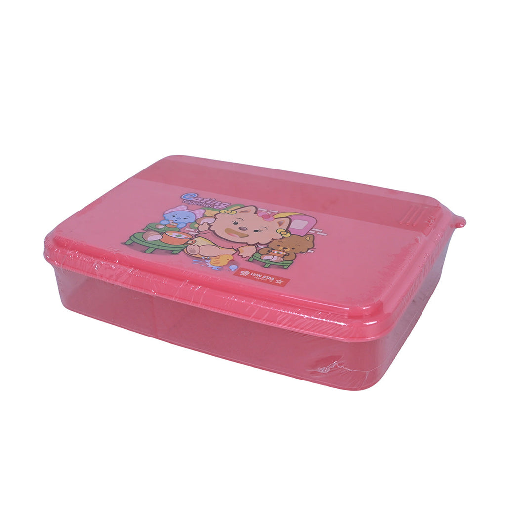 Picture of Lion Star Lunch Box For Kids - Pink - by Raja Sahib Kids