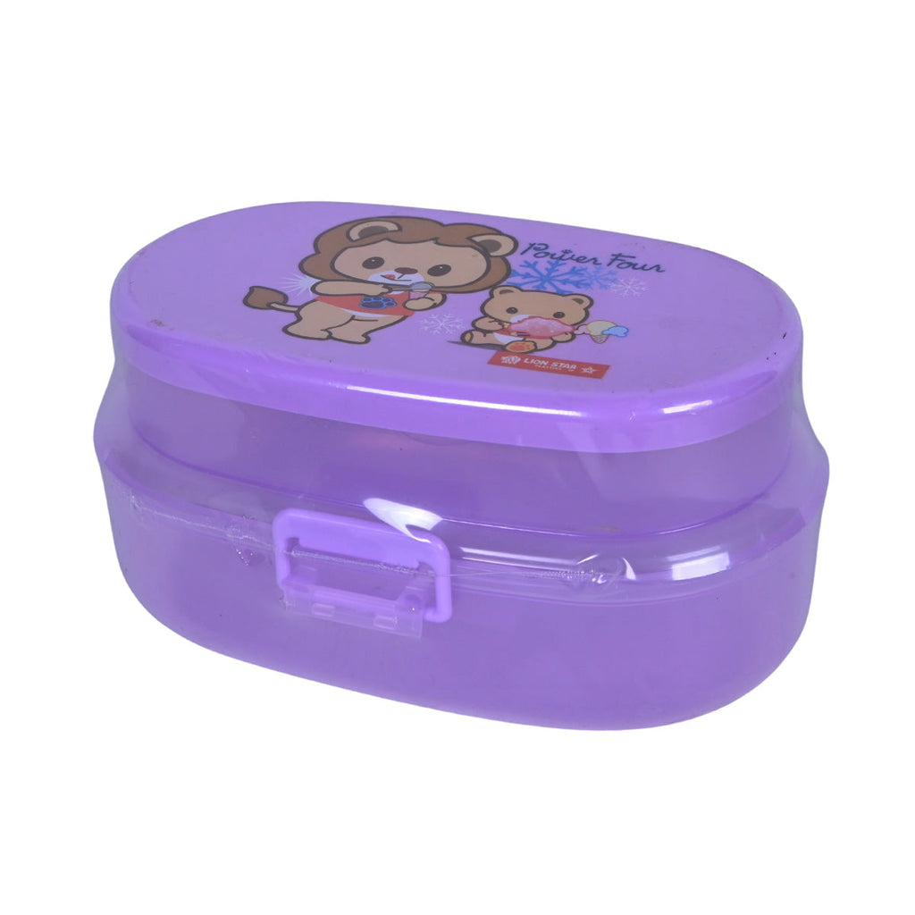 Picture of Lion Star Lunch Box For Kids - Purple - by Raja Sahib Kids