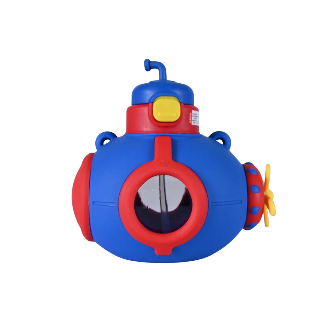Picture of Red and Blue Submarine-Shaped Water Bottle with Straw 1000ml - by Raja Sahib Kids