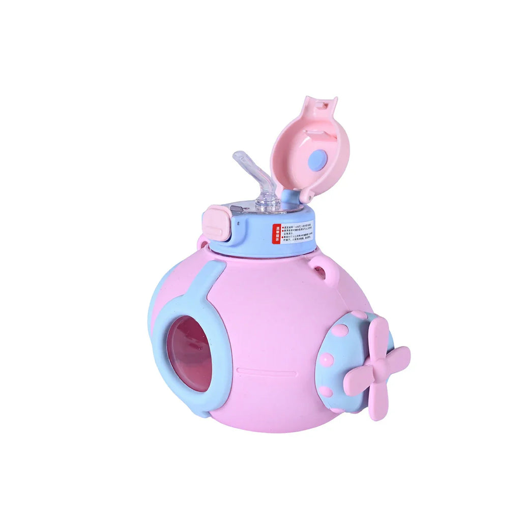 Picture of Pink and Blue Submarine-Shaped Water Bottle with Straw 1000ml - by Raja Sahib Kids