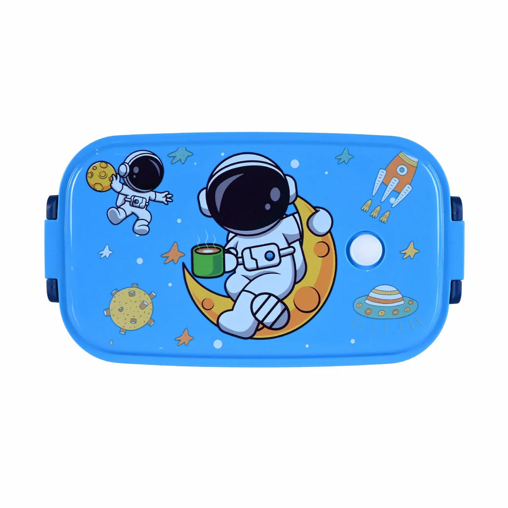 Picture of Kids' Space-Themed Lunch Box with Astronaut and Moon Graphic - by Raja Sahib Kids