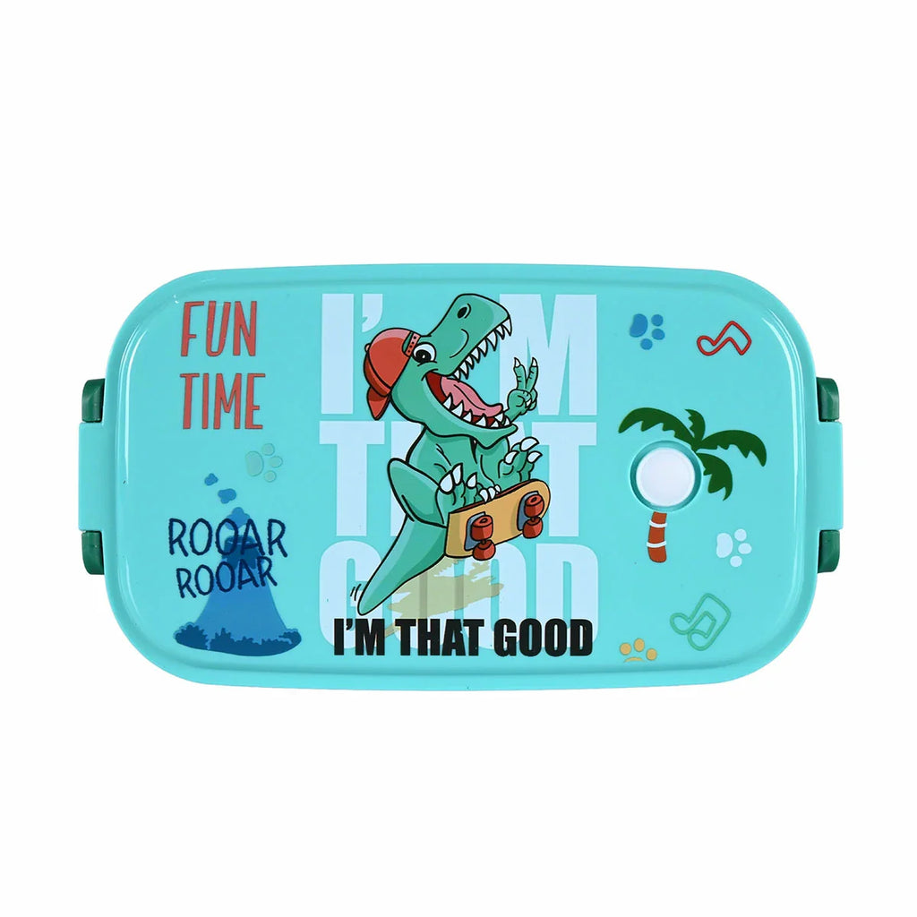 Picture of Kids' Fun Time "I'm That Good" Dinosaur Skateboard Lunch Box - by Raja Sahib Kids