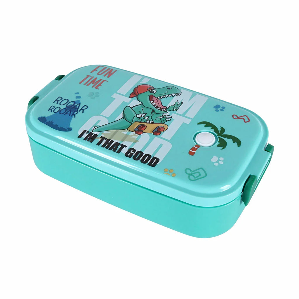 Picture of Kids' Fun Time "I'm That Good" Dinosaur Skateboard Lunch Box - by Raja Sahib Kids