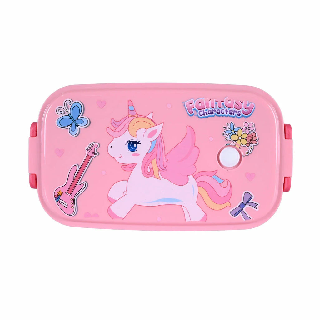 Picture of Pink Unicorn Fantasy Characters Bento Lunch Box - by Raja Sahib Kids