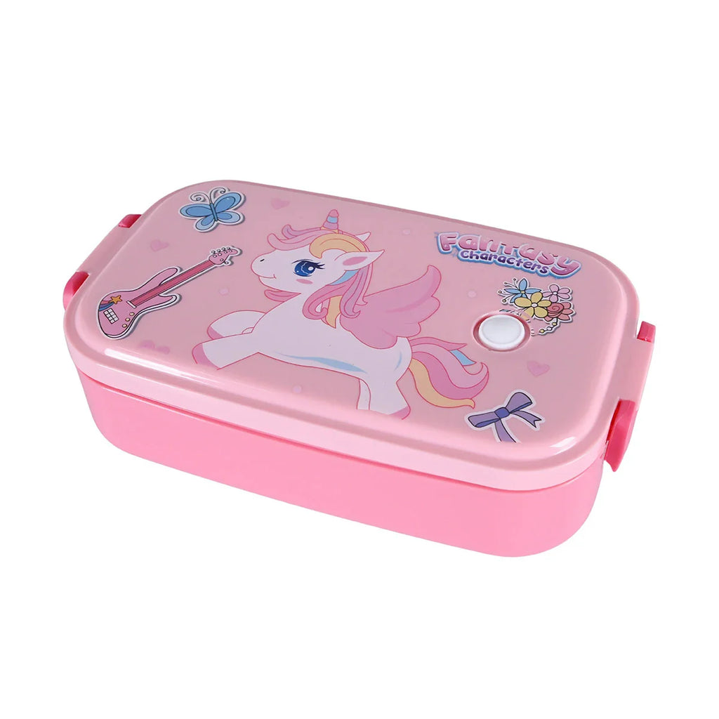 Picture of Pink Unicorn Fantasy Characters Bento Lunch Box - by Raja Sahib Kids