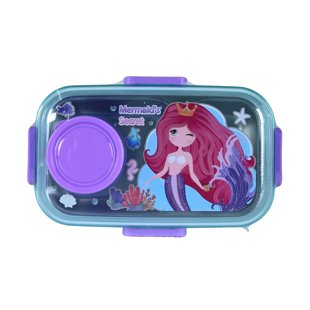 Picture of Stainless Steel Blue and Purple Mermaid-themed Bento Lunch Box - by Raja Sahib Kids