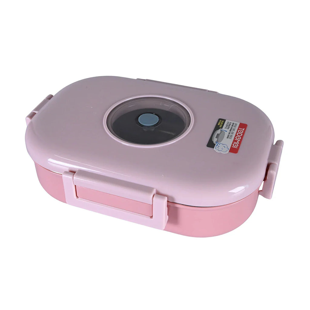 Picture of Pink Oval Bento Lunch Box with Air Vent - by Raja Sahib Kids