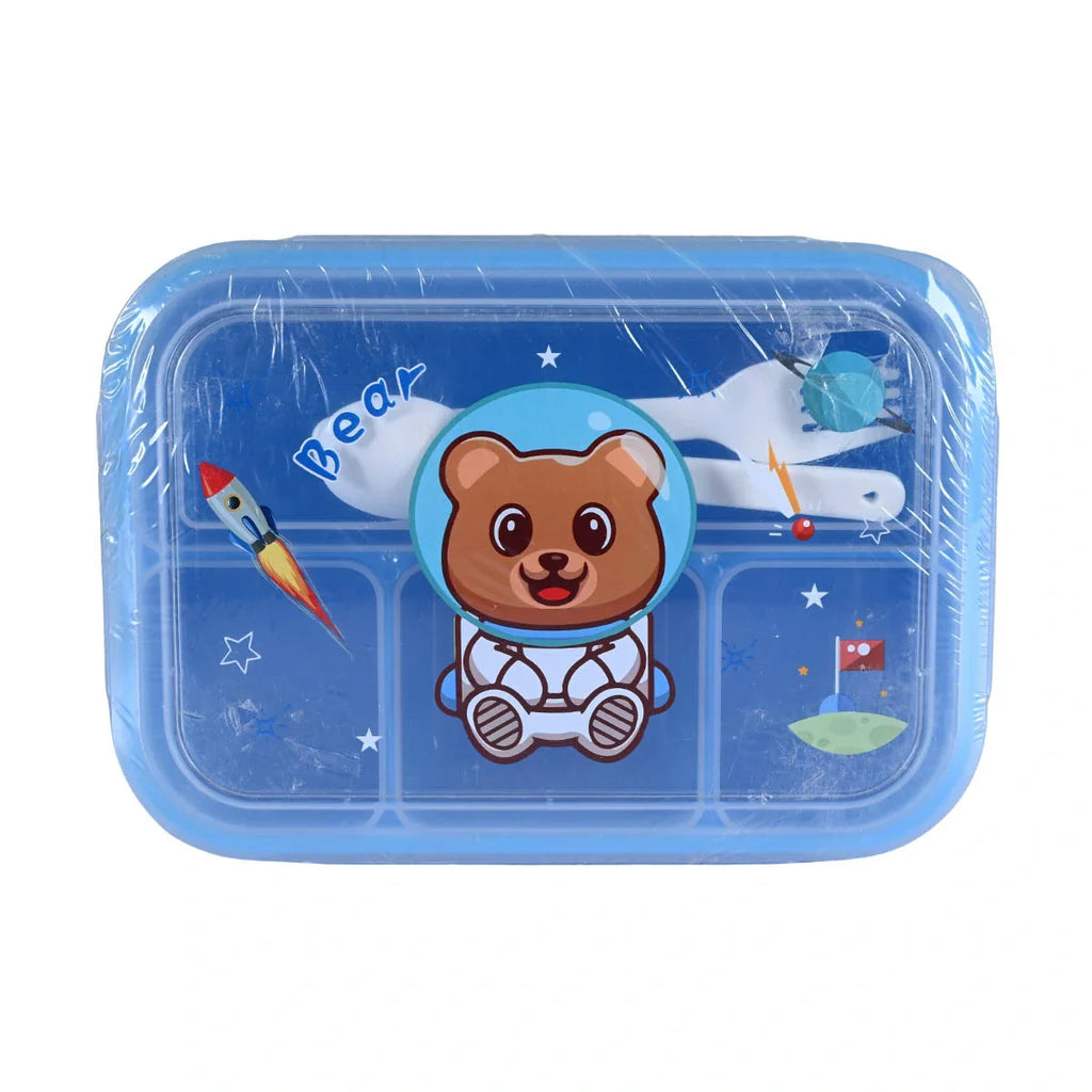 Picture of Kids' Space-Themed Astronaut Bear Bento Box with Fork and Spoon - by Raja Sahib Kids