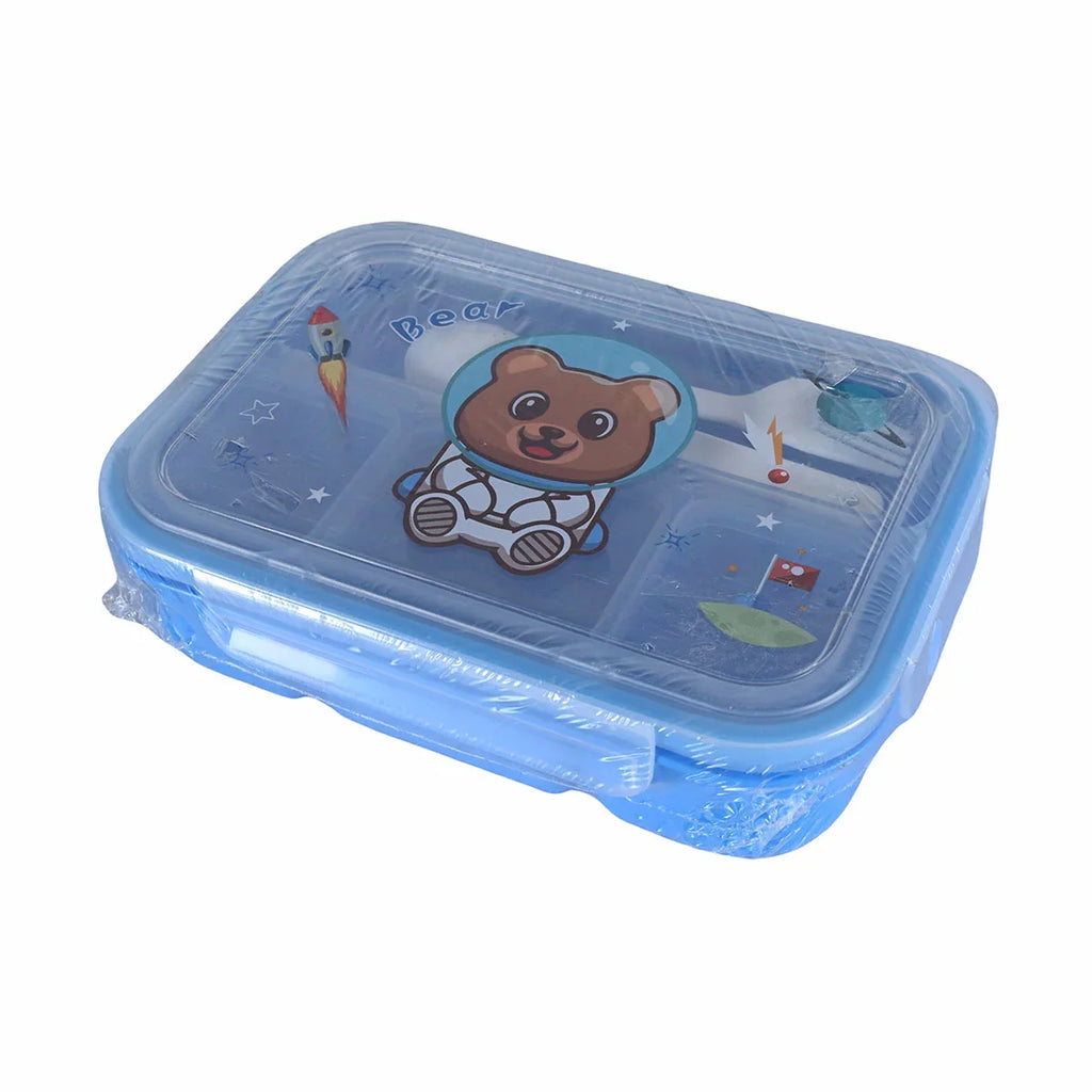 Picture of Kids' Space-Themed Astronaut Bear Bento Box with Fork and Spoon - by Raja Sahib Kids