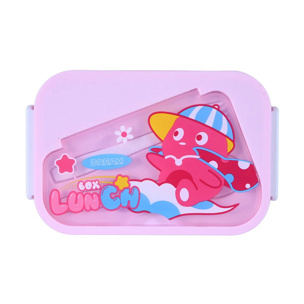 Picture of Pink Cartoon Character Bento Lunch Box - by Raja Sahib Kids