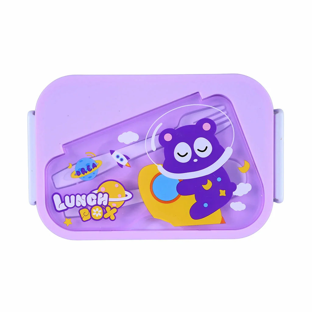 Picture of Purple "Lunch Box" Space-themed Bento Box - by Raja Sahib Kids