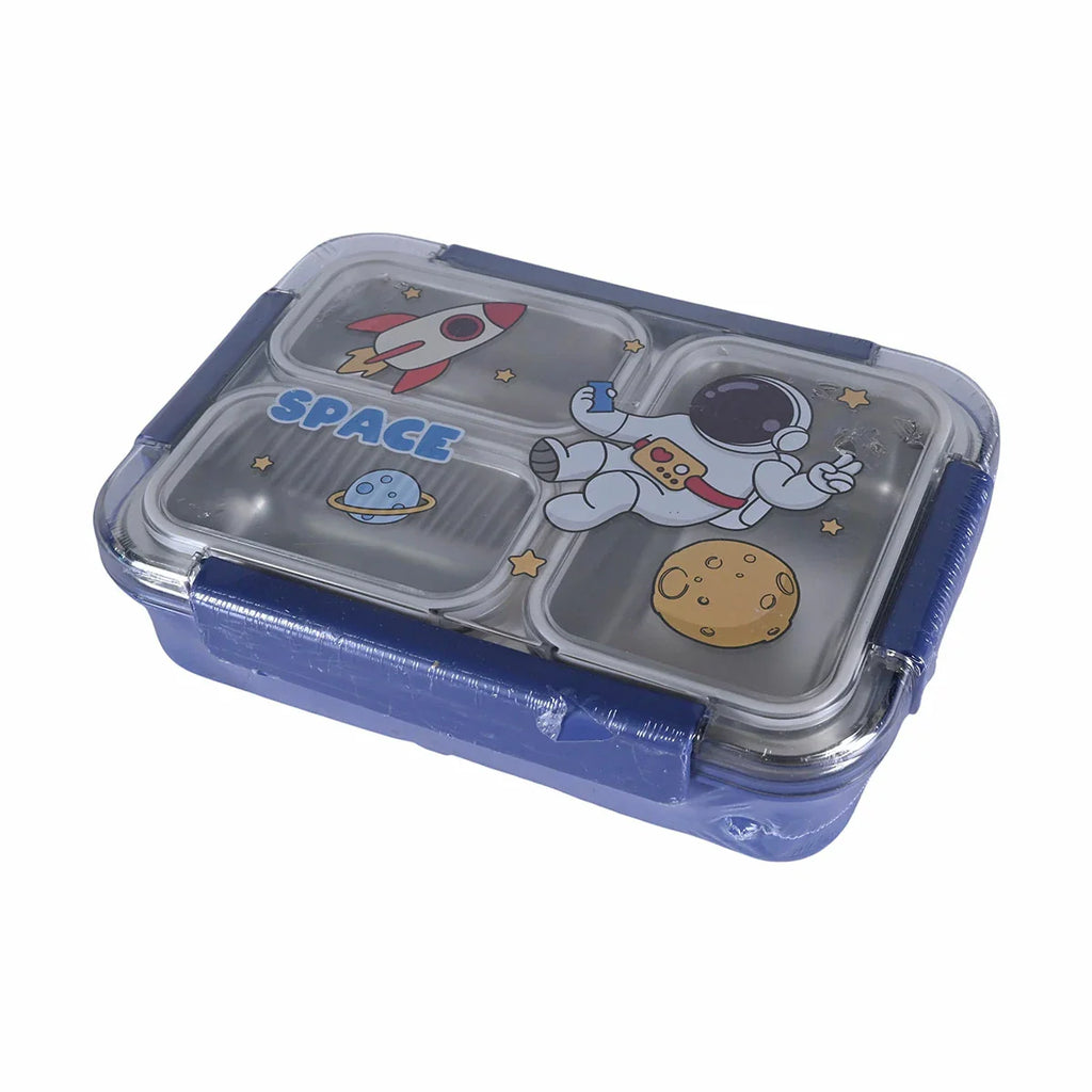 Picture of Kids' Insulated Stainless Steel Bento Lunch Box with "Space" Design - by Raja Sahib Kids