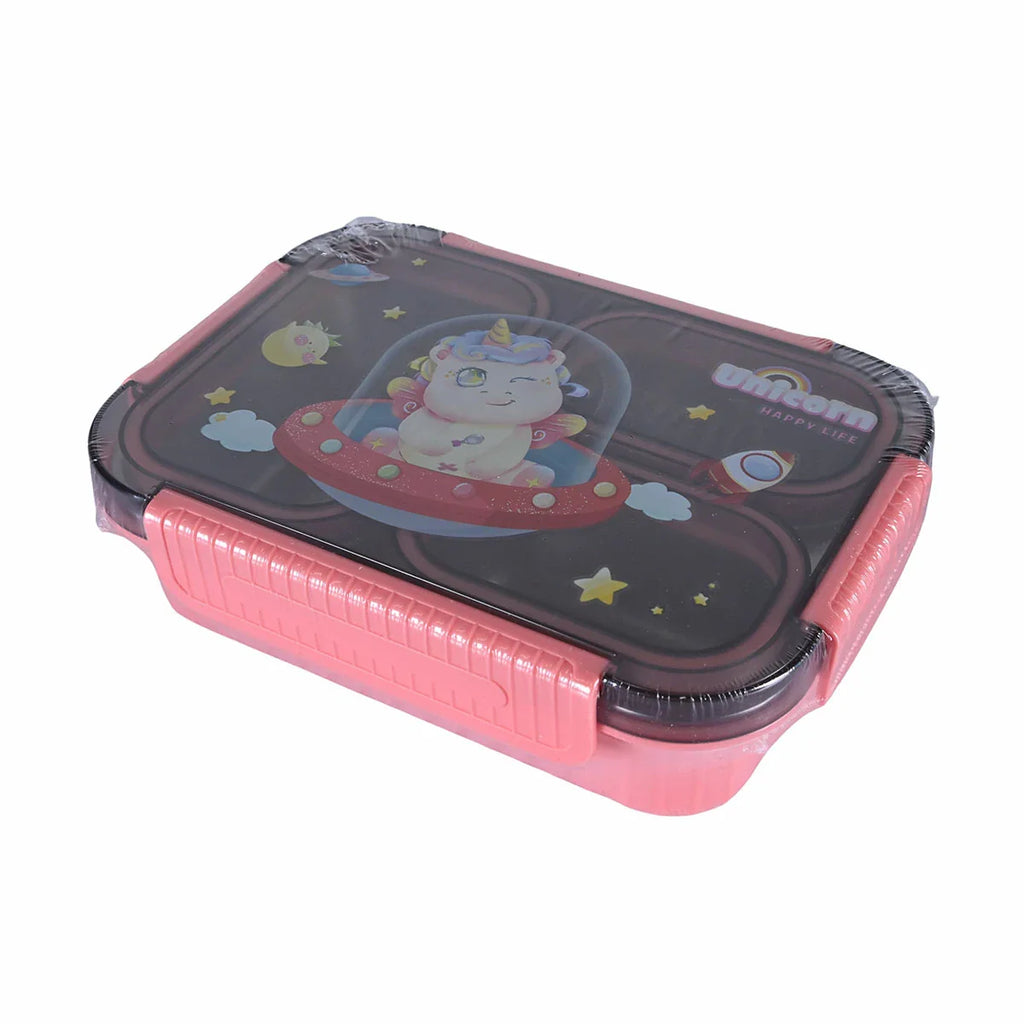 Picture of Pink & Black Space Unicorn Bento Lunch Box - by Raja Sahib Kids