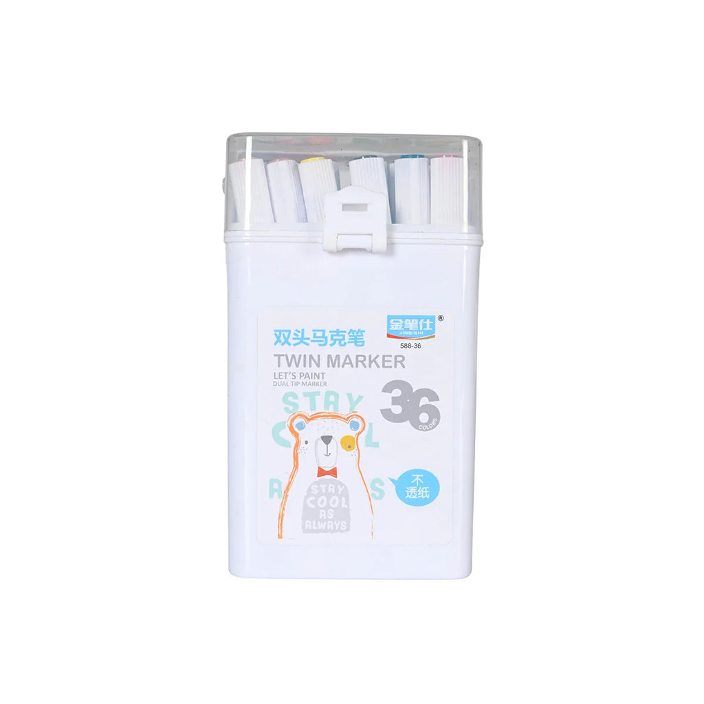 Picture of 36-Color Dual-Tip Markers for Creative Fun - by Raja Sahib Kids