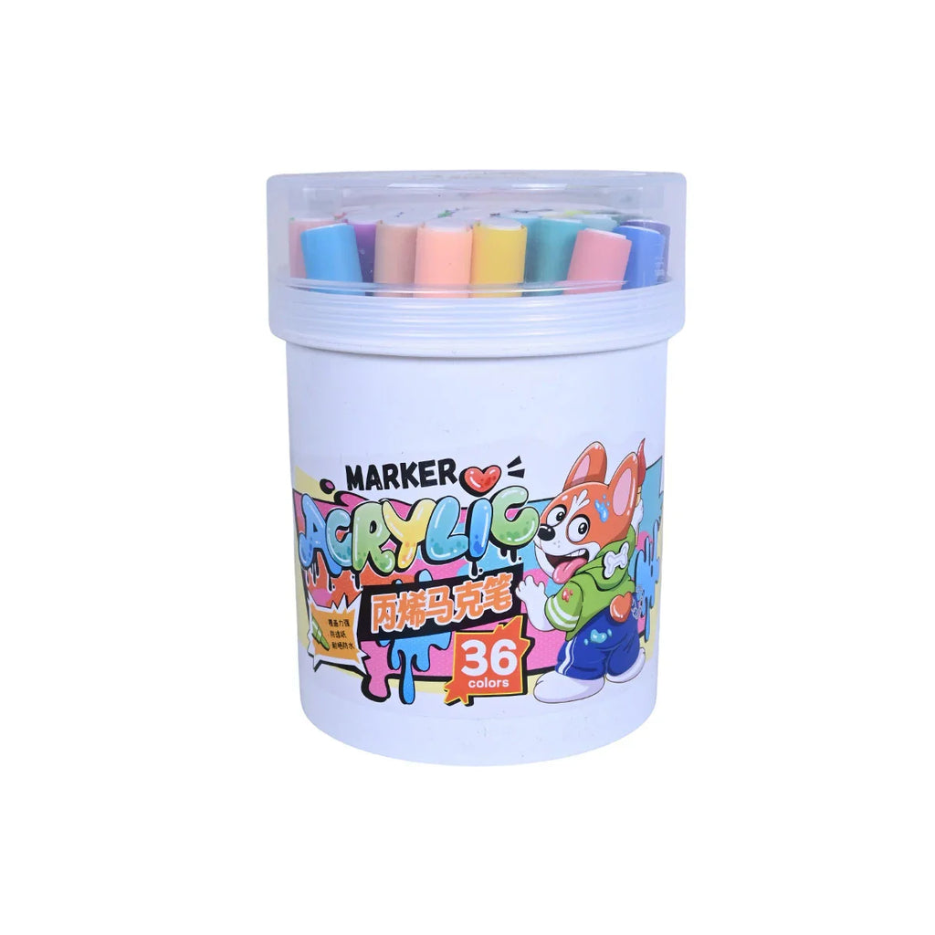 Picture of Acrylic Marker Colour Set 36 Pcs - by Raja Sahib Kids