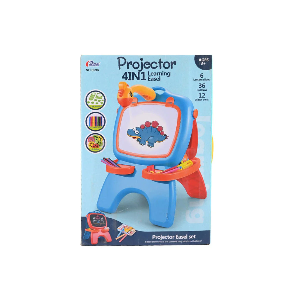 Picture of 4-in-1 Projector Learning Easel for Boys & Girls - Whiteboard, Chalkboard, & Tracing Light (Ages 3+) - by Raja Sahib Kids