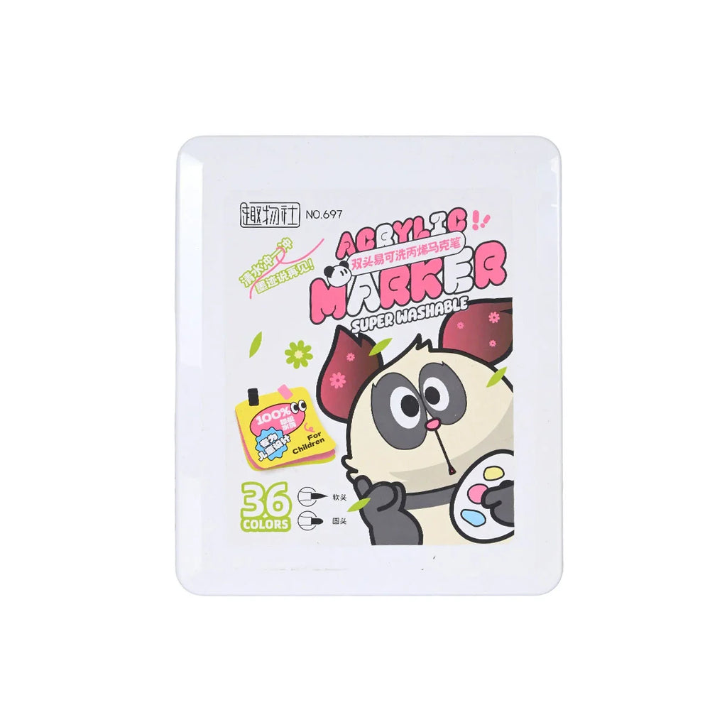 Picture of Super Washable Dual-Tip Acrylic Markers for Multiple Surfaces - by Raja Sahib Kids