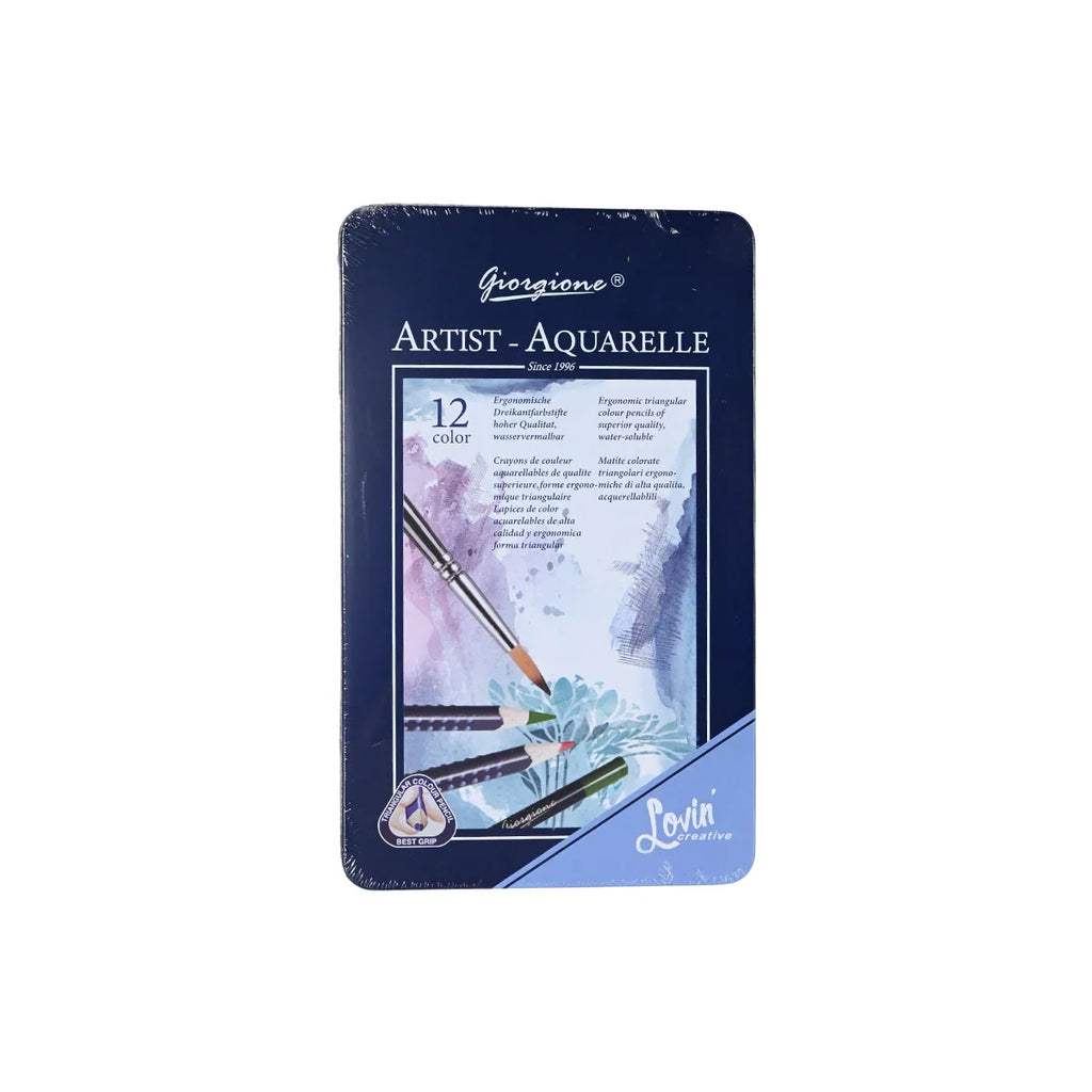 Picture of 12-Piece Ergonomic Water-Soluble Pencil Set for Artists - by Raja Sahib Kids