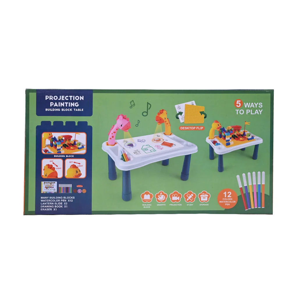 Picture of Projection Painting Building Block Table 5-In-1 Creative Activity Set For Kids With Drawing - by Raja Sahib Kids