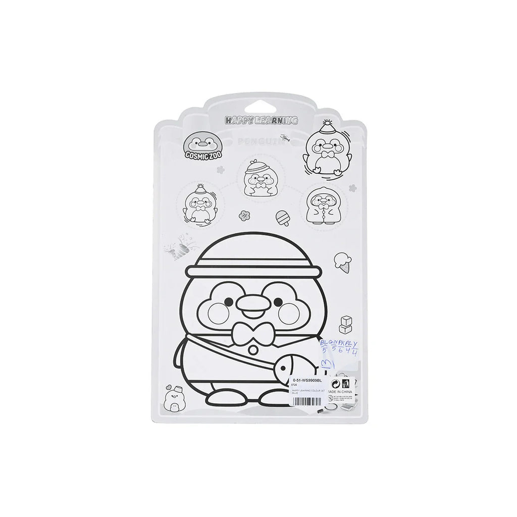 Picture of Kids' Penguin DIY Coloring and Sticker Set - by Raja Sahib Kids