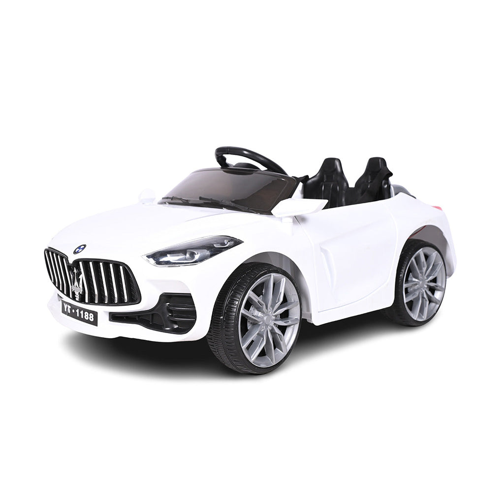 Picture of Battery Operated Sit N' Ride Car - White - by Raja Sahib Kids