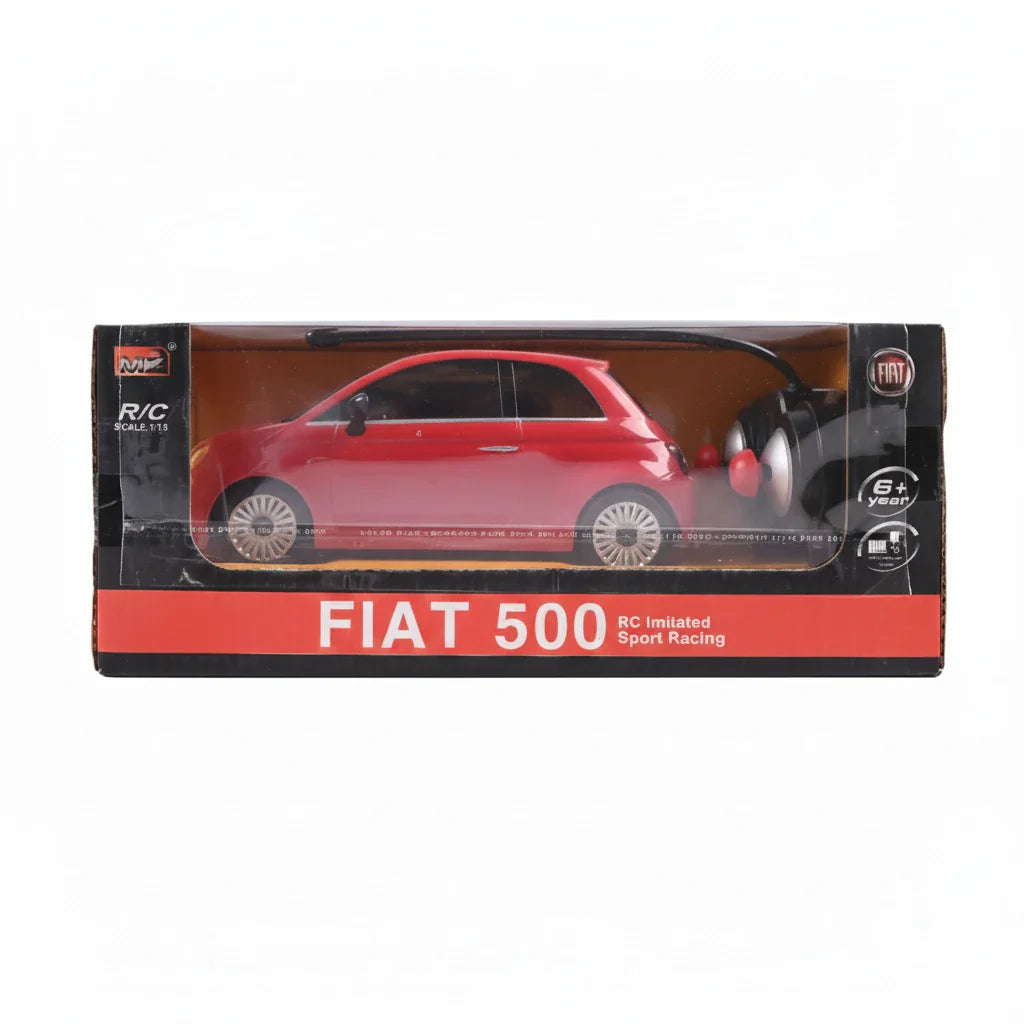 Picture of MZ 1:18 Scale Fiat 500 R/C Imitated Sport Racing Car | Full Function Remote Control Licensed Italian Model Toy - by Raja Sahib Kids