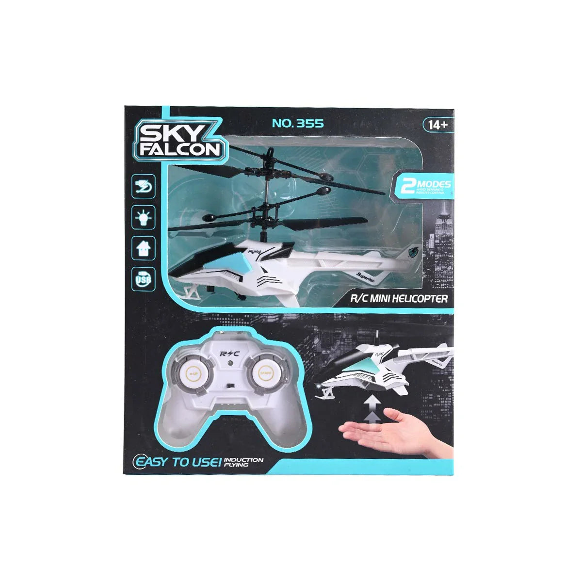 Sky Falcon No. 355 R/C Mini Helicopter | Easy-to-Use 2-Mode Induction ...