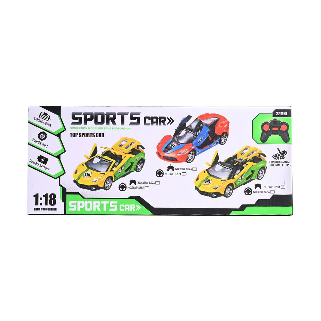 Picture of 1:18 Scale High Speed RC Sports Car | Top Sports Car with Strong Motor & Rubber Tires - by Raja Sahib Kids