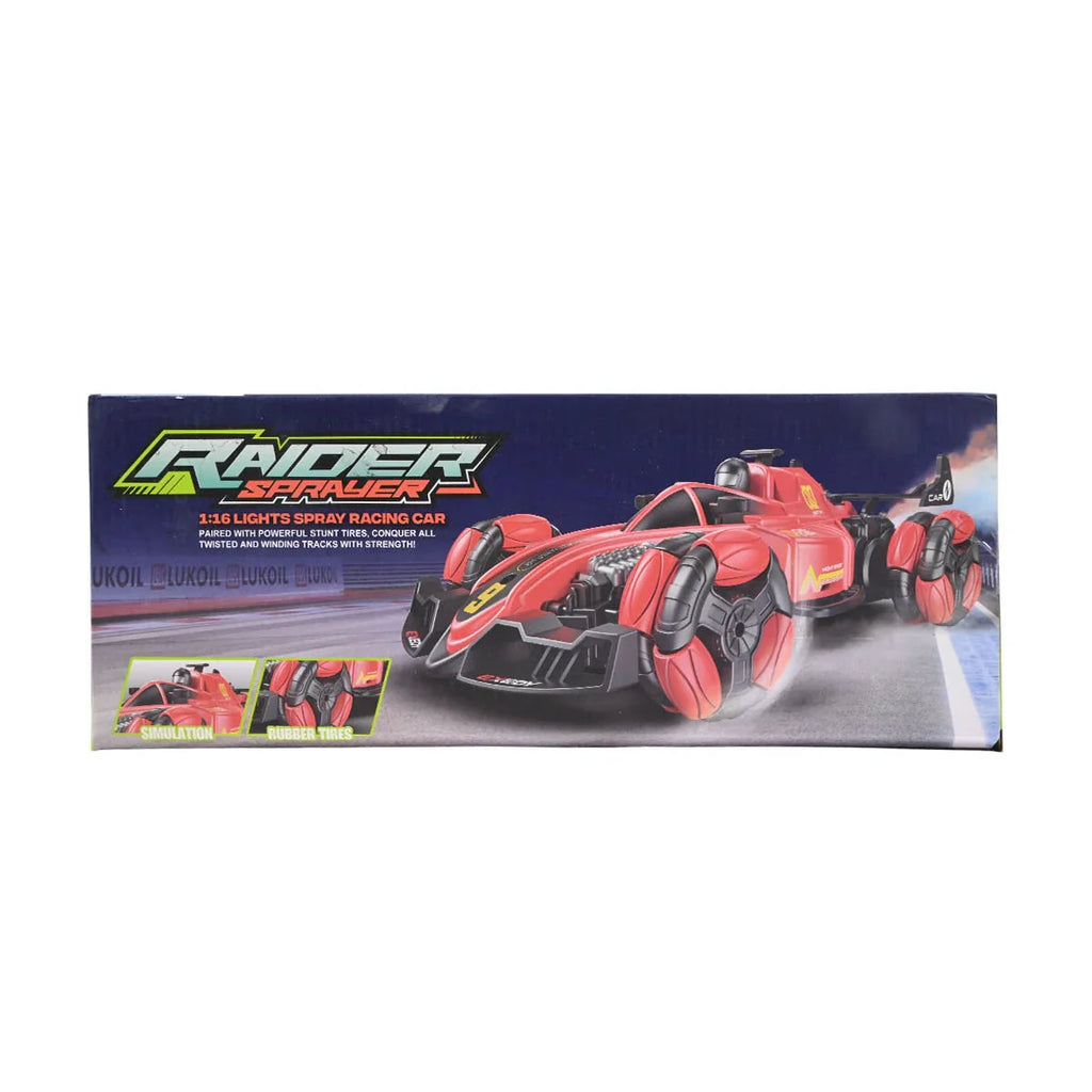 Picture of Raider Sprayer RC Racing Car - 1:16 Scale Stunt Car with Lights, 360° Rotation, and Mist Spray Effect - by Raja Sahib Kids
