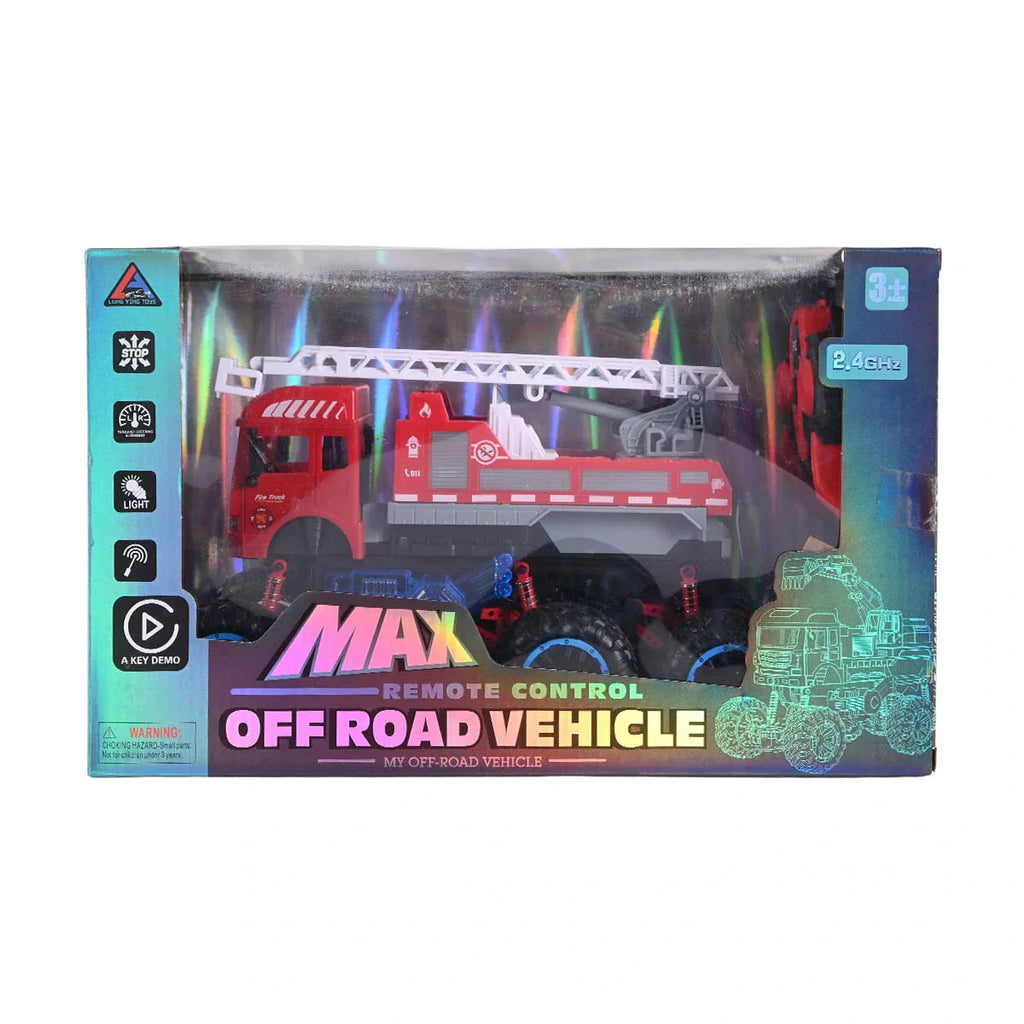 Picture of MAX Remote Control Off Road Vehicle - Fire Truck Edition | 2.4GHz R/C Toy with Lights & A Key Demo | Ages 3+ - by Raja Sahib Kids