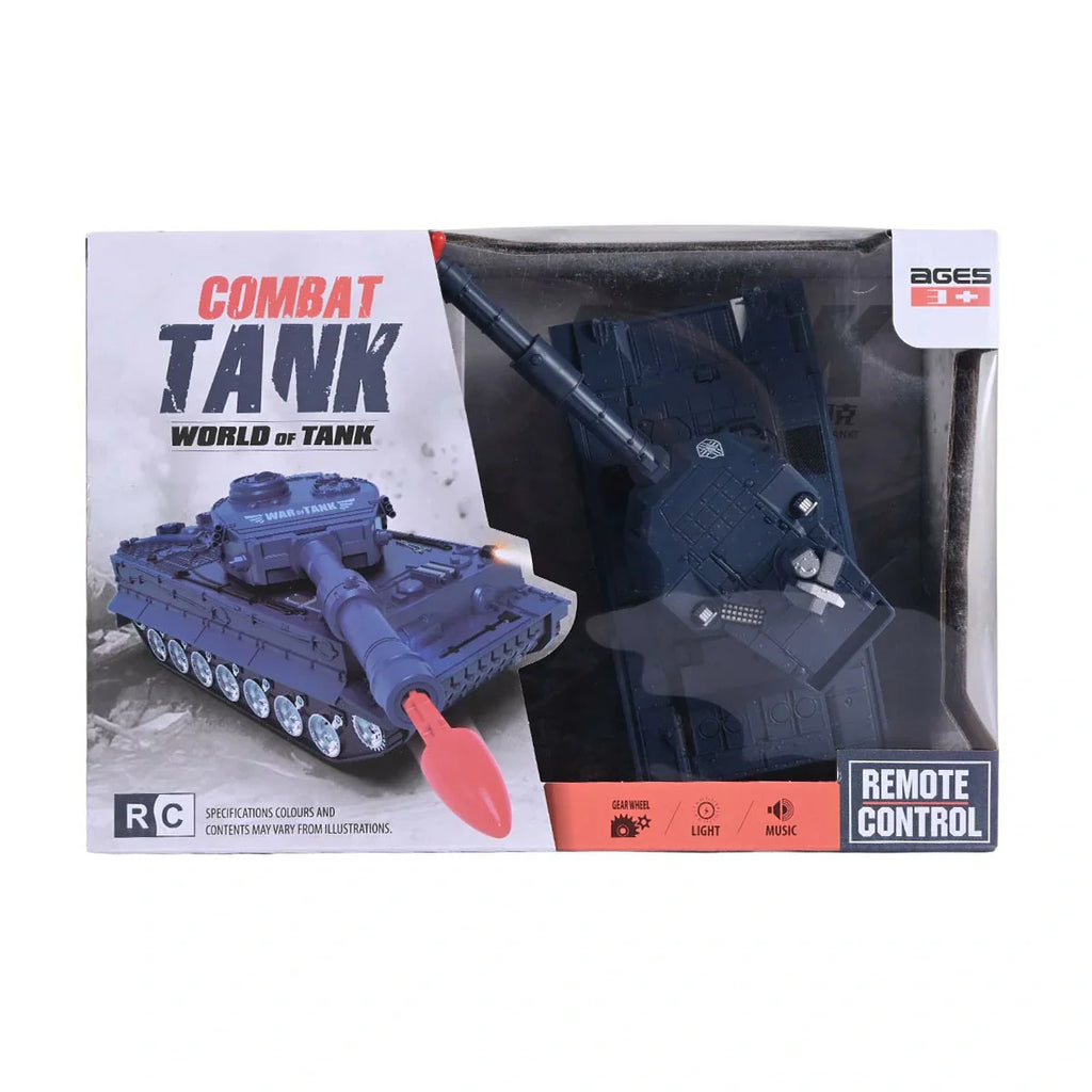 Picture of Remote Control Combat Tank (World of Tank Series) – RC Military Vehicle with Light, Music, and 360° Manual Turret - by Raja Sahib Kids