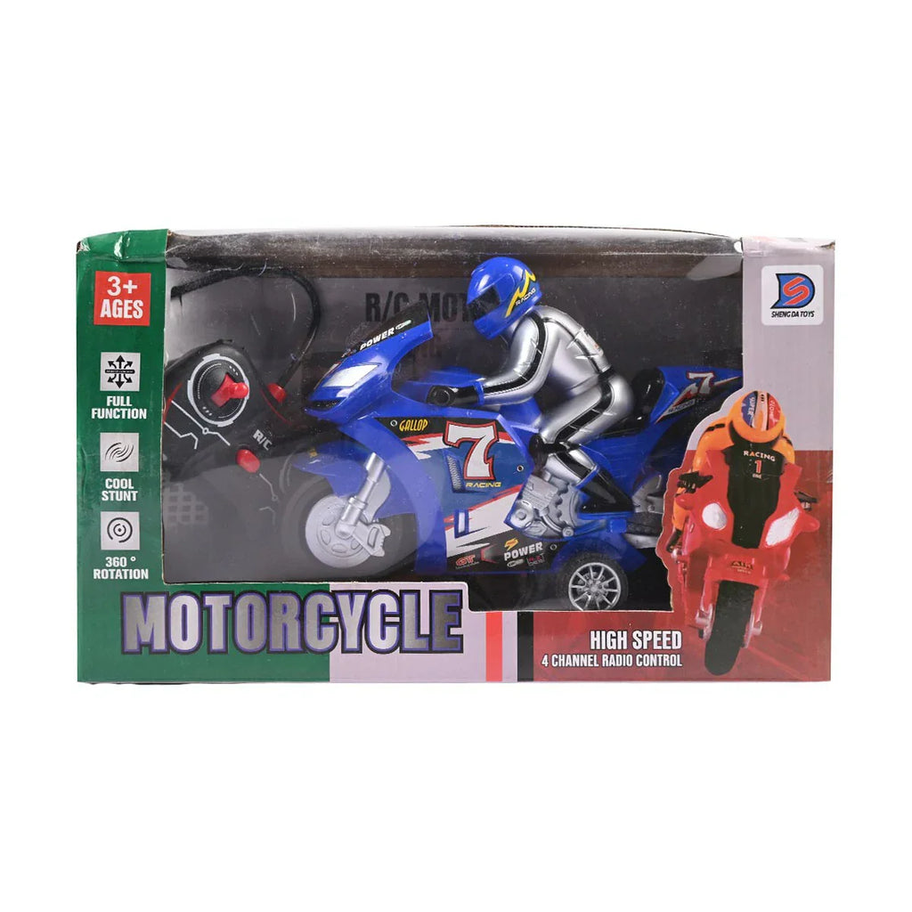 Picture of High-Speed RC Stunt Motorcycle with 360° Rotation - Full Function 4-Channel Radio Control Toy - by Raja Sahib Kids