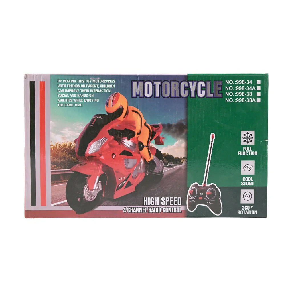 Picture of High-Speed RC Stunt Motorcycle with 360° Rotation - Full Function 4-Channel Radio Control Toy - by Raja Sahib Kids