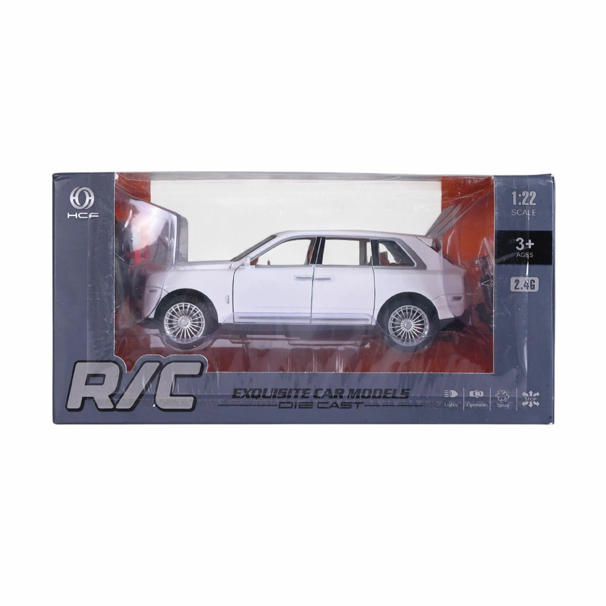 HCF 1:22 Scale Die-Cast Luxury SUV Remote Control Model with Spray & L ...