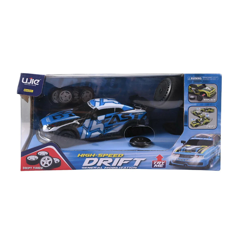 Picture of High-Speed RC Drift Car - General Mobilization Racing Toy with LED Lights & Replaceable Drift Tires (Ages 6+) - by Raja Sahib Kids