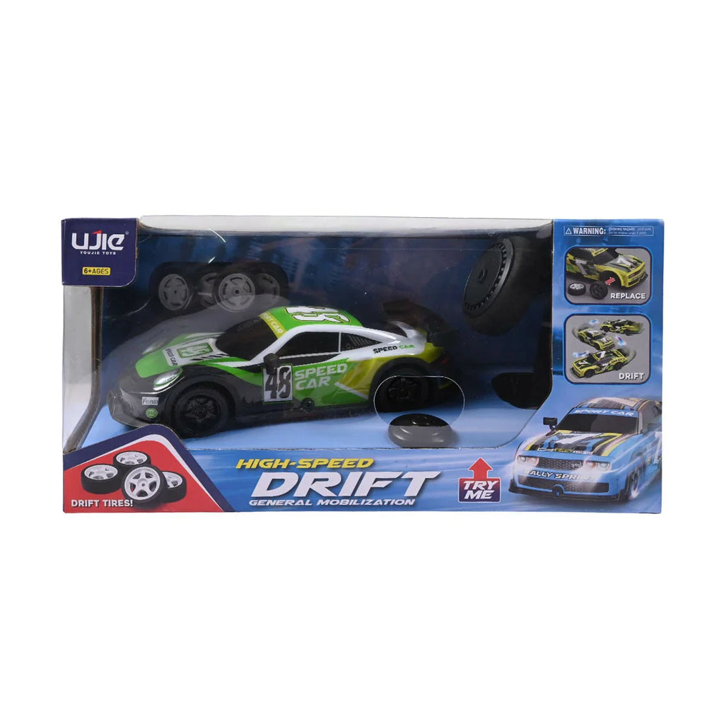 Picture of UJI "48" High-Speed RC Drift Car - General Mobilization Racing Toy with Dual Tire Set - by Raja Sahib Kids