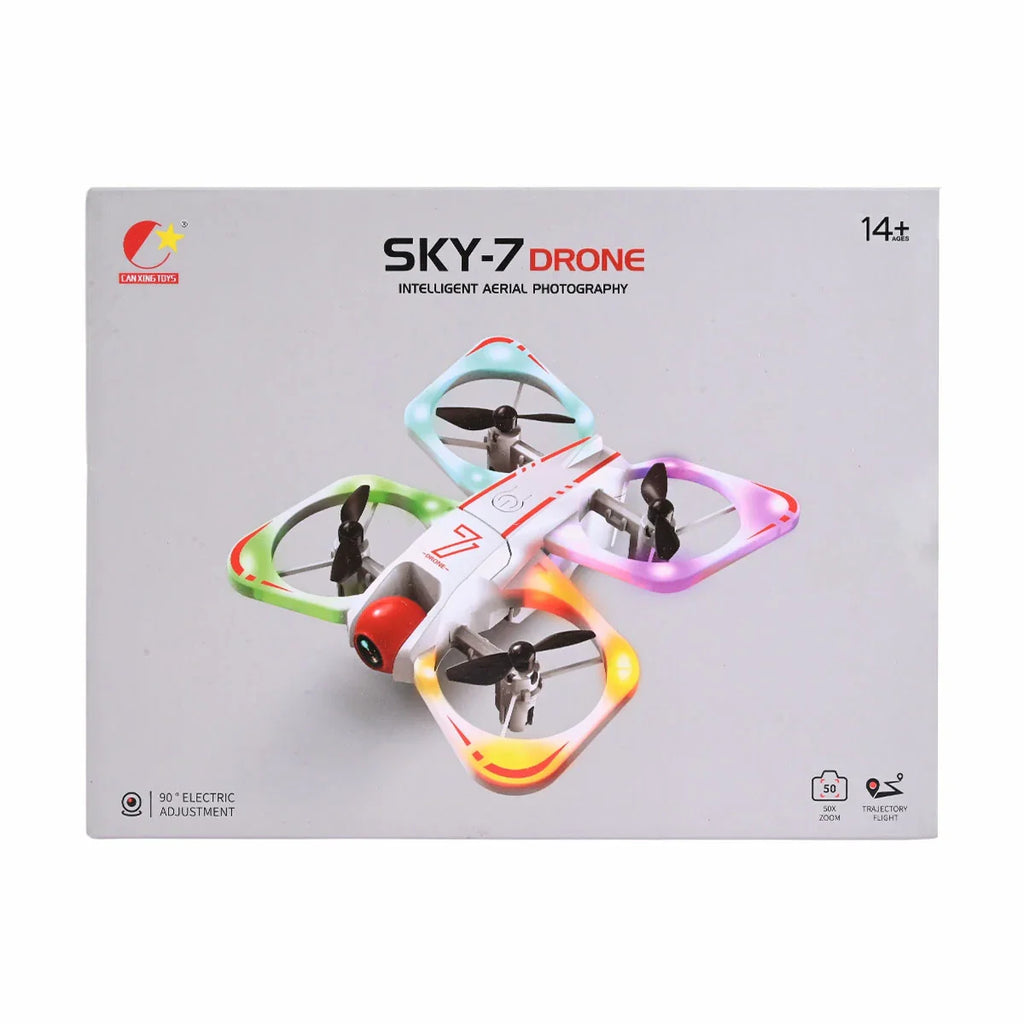 Picture of SKY-7 Intelligent Aerial Photography Drone | 90° Electric Adjustment, Trajectory Flight (2.4 GHz) - by Raja Sahib Kids