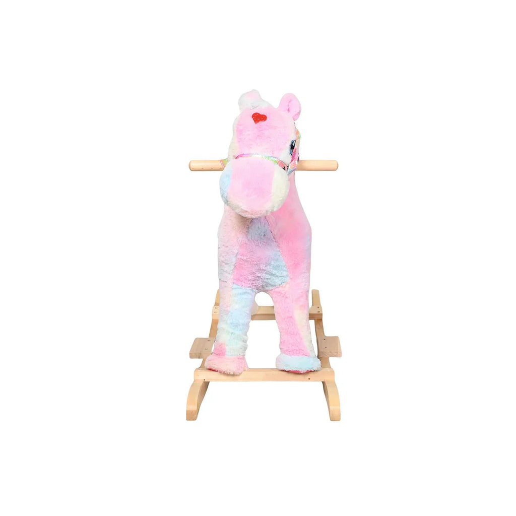 Picture of Deluxe Plush Unicorn Rocking Toy on Wooden Base - Multiple Fantasy Colors - by Raja Sahib Kids