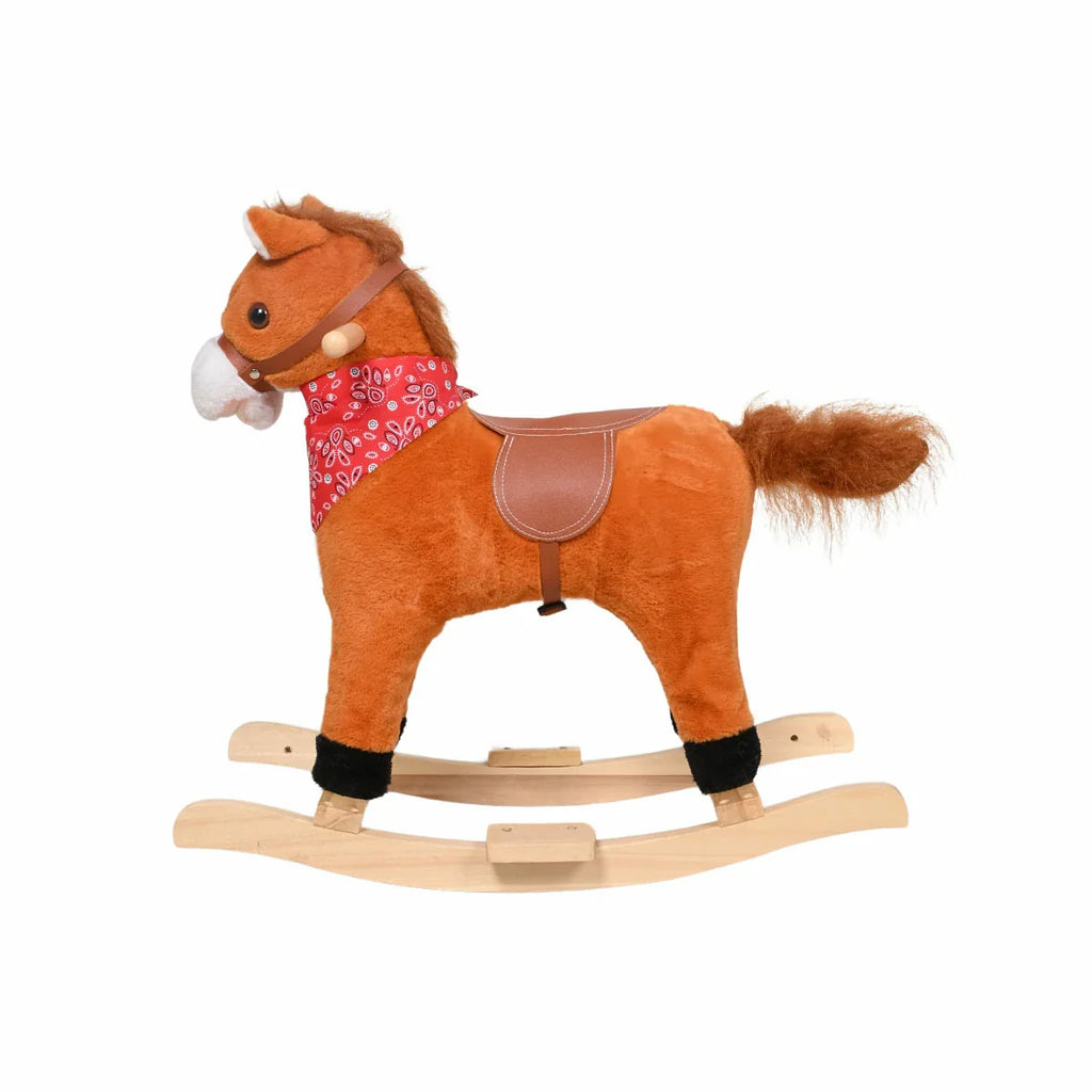 Picture of Deluxe Wooden Base Rocker: Cowboy Horse or Magical Unicorn Ride-On Toy for Kids - by Raja Sahib Kids