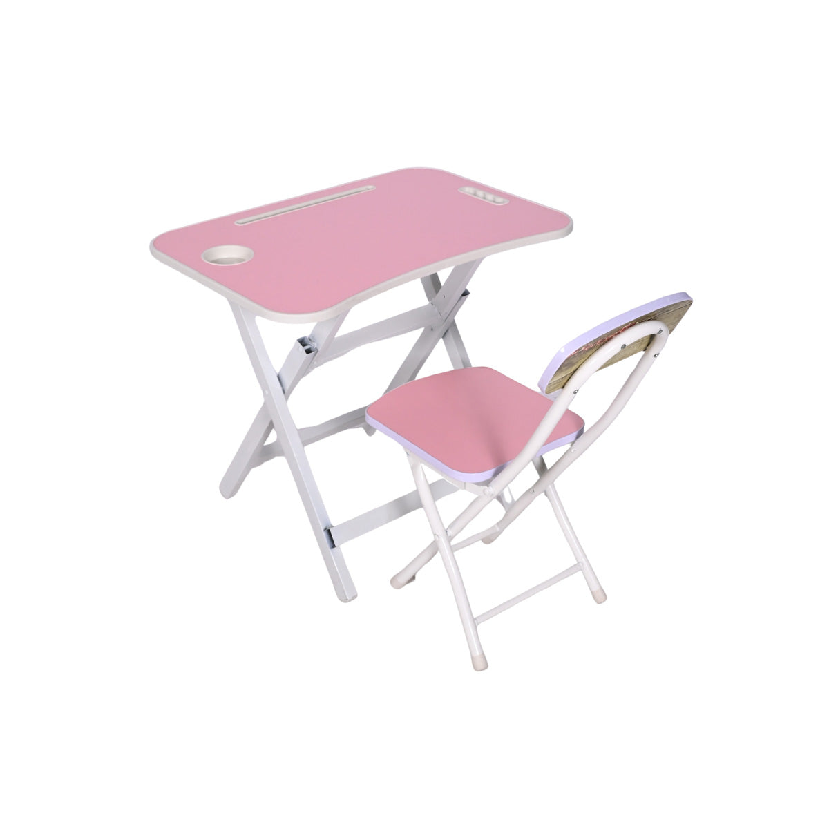 Kids Foldable Study & Relax Table & Chair Pink – Raja Sahib Kids