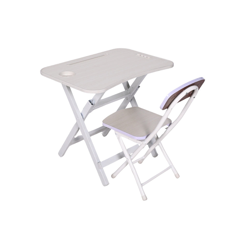 Picture of Kids Foldable Study & Relax Table & Chair White - by Raja Sahib Kids